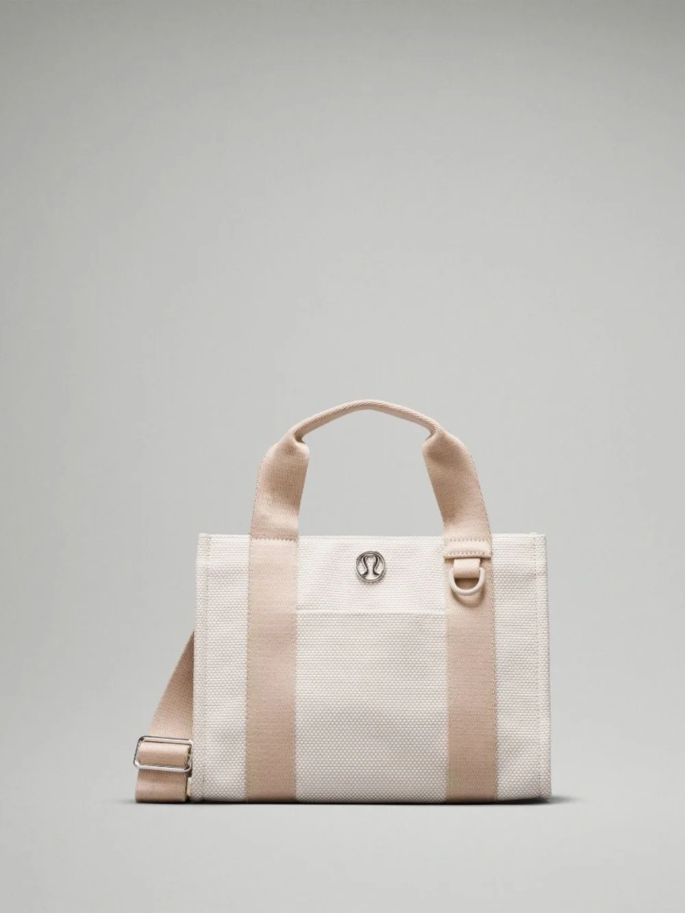 NWT Lululemon Two-Tone Canvas Mini Tote Bag 4.5L Mojave tan light ivory